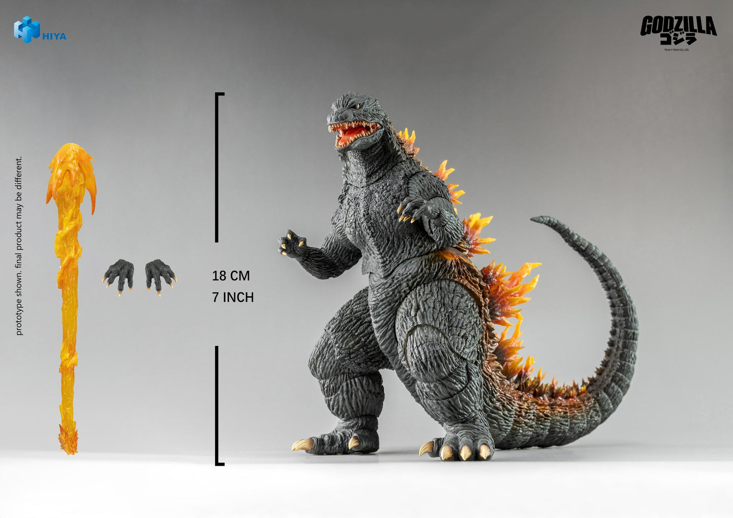 Godzilla 2000 Exquisite Basic Heat Ray Godzilla 7" Action Figure